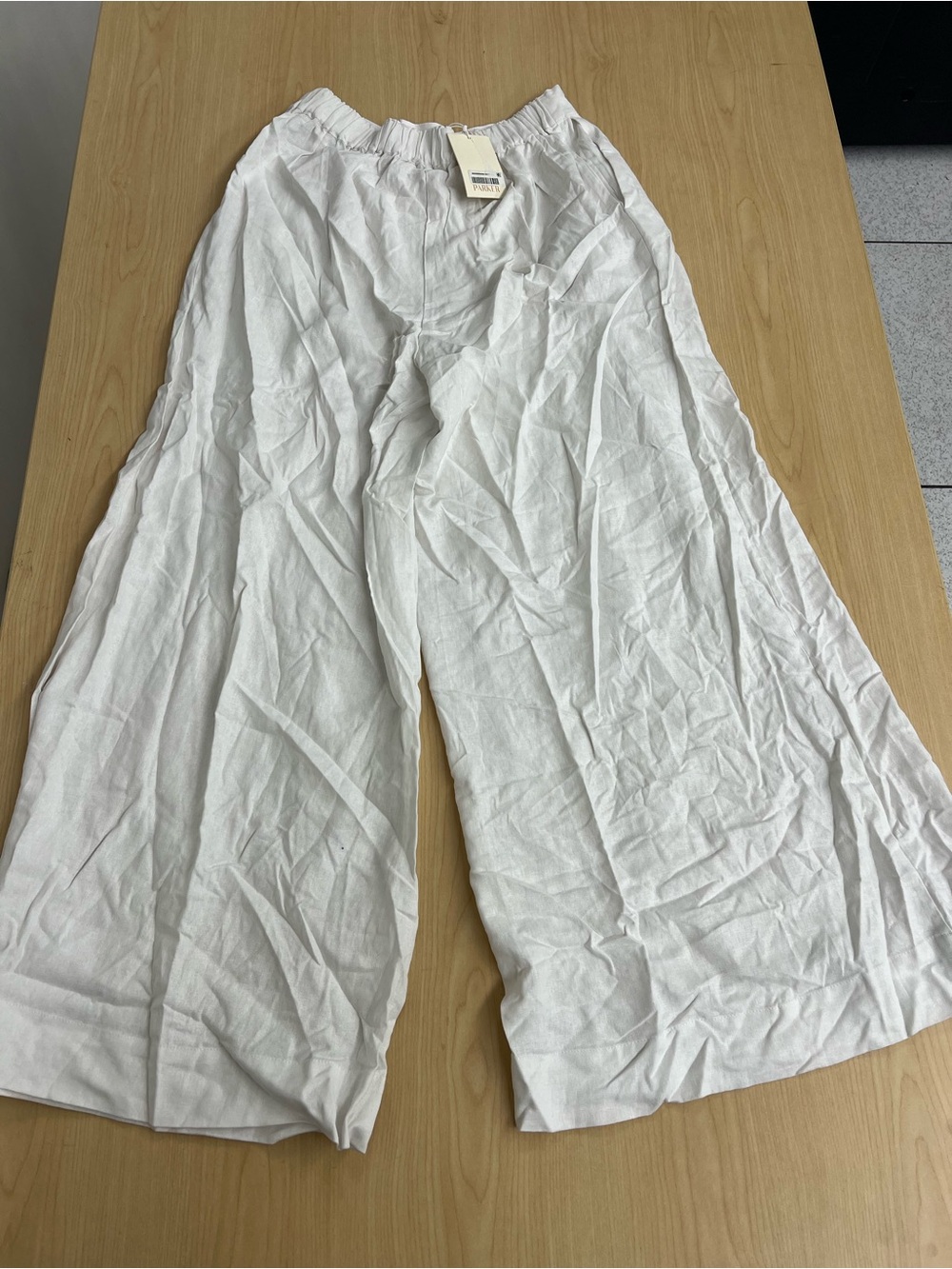 Parker White Wide-Leg Women's Pants